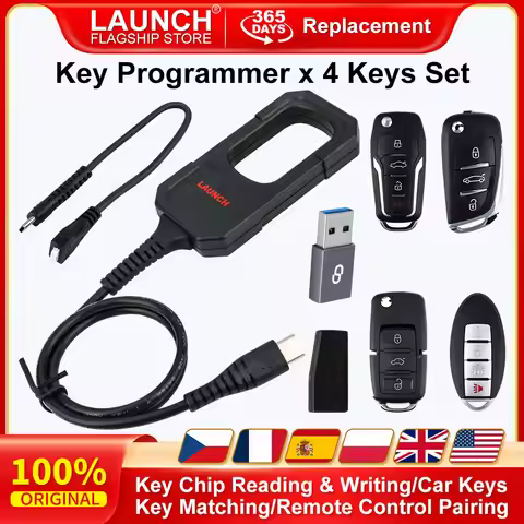 LAUNCH X-431 Car Key Programmer x 4 Keys Set Key Chip Work With X431 PAD V 5 IMMO ELITE IMMO PLUS PR