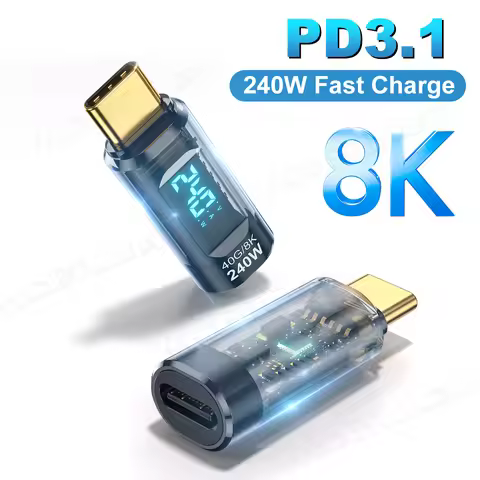 USB C 4.0 OTG Adapter Type C To USB Type C PD 240W Digital Display Data Data Adapter 100W For Macboo