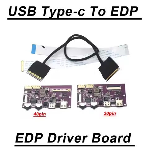 30PIN 40PIN USB Type-c To EDP Driver Board LCD Projection Screen Conversion 2K 4k 60HZ Portable LCD 
