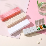 4/3/1 pcs Portable seven compartment long strip medicine box, portable for 7 days a week, 7-compartm