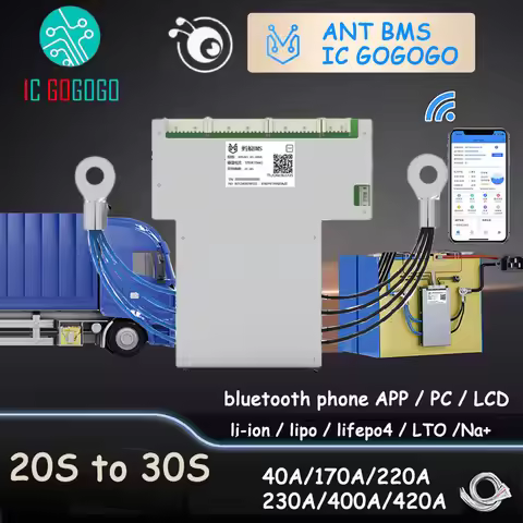 Smart 20S ~ 30S ANT BMS Lifepo4 li-ion LTO Battery Protection Board 220A 400A 170A 420A Bluetooth Ph