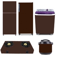 MESIN Sticker Package 1-door Refrigerator/2-Door Refrigerator/Stove/Washing Machine/Ricecooker Dark Brown