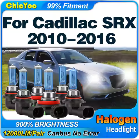 Car Headlight Bulbs 12V 300W Halogen Lamps 6000K White Auto Fog Lights For Cadillac SRX 2010 2011 20