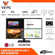 LG 43UN700 4K UHD IPS USB-C HDR 10 Monitor(43UN700-B)