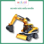 Construction excavator toy, mechanical controlled excavator, many flexible rotating joints, 1:14 sca