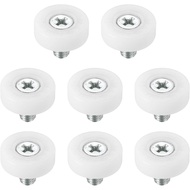 Rodillos de Cajón de 19 mm, Paquete de 8 Ruedas de Repuesto de Plástico para Poleas de Cajón con Rod