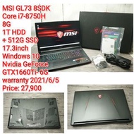 MSI GL73 8SDKCore i7-8750H8G 1TB