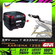 SET KOMBO KOTAK/BOX GIVI B33NM TOP CASE + GIVI MODENAS KARISMA 125SSRV SPECIAL RACK