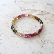 Journal-天然巴西碧璽(彩虹直切家族)玻璃體糖果碧璽直切串軟手鐲