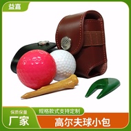 A-6💘Spot Leather Golf Small Ball Bag Golf Small Waist Bag Multi-Functional Golf Bag Parts Bag in Stock VMSB