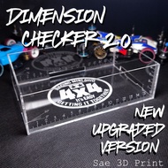 Dimension Checker 2.0 Box Checker Rep 95548 95280 Tamiya Mini 4WD | Acrylic Side Damper Accessories 