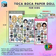 ♞Toca Boca Paper Doll BP Toca Life World Children's Education Toy Toca Boca M Sticker