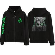 Arcane Ekko Graffiti Zipper Hoodie - Jinx Anime Zipper Hoodie Jacket Arcane League Of Legends Unisex