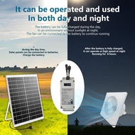 DC Solar Air Fan Kipas Ekzos Solar  6000mAh  Bilik, Dapur,Tandas,Ruang Tamu,Tanpa Wayar  Optimized