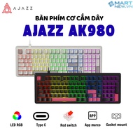 Ajazz AK980 wired mechanical keyboard - 1 MODE - RGB Led- Gasket Structure - Hot swap - App marco