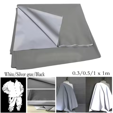 Width 0.3m/0.5m/1m Luminous Fabric Reflective Cloth Night Riding DIY Sewing Material Safety Patch Cl
