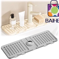 BAIHEE Faucet Mat, Durable Silicone Faucet Drain Drying Pad,  Practical Sink Splash Pad for Bathroom