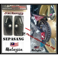 RS150 V1-V2 CHAIN ADJUSTER END CAP ALLOY SWING ARM HONDA RS-150 RS150R KING-DRAG AJI RACING RCB RANT