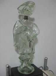 早期拿破崙氣泡老玻璃古董空酒瓶