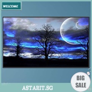 5D DIY Full Round Drill Partial AB Diamond Painting Blue Sky Kit Decor 65x40cm