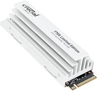 Crucial T705 2TB PCIe Gen5 NVMe M.2 SSD with White Heatsink - Up to 14,500 MB/s - Limited Edition - 