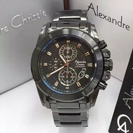 Alexandre Christie 6226 jam tangan pria rantai chrono tanggal deret