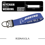 GANTUNGAN Webbing Keychain Keychain - BOEING 747 Stylish & Durable Daily Use Keychain