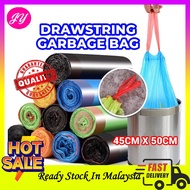🔥READY STOCK🔥 45cmx50cm Drawstring Garbage Bag with Rope 15pcs/Roll Trash Bags Dustbin Plastik Sampa
