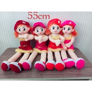 Candy cindy girl doll, rample clothes, flower hat, medium size 55 cm