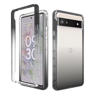 Google Pixel 6a Case, RUILEAN Transparent 2-in-1 Gradient Shockproof Case for Google Pixel 6a