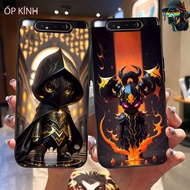 Samsung a80 glass phone case, cool vip case, powerful super robot