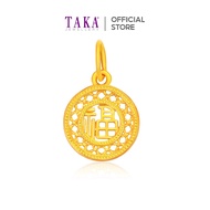 TAKA Jewellery 916 Gold Pendant Fu