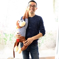 Cute Striped Long-Armed Hanging Monkey Plush Toy Doll Little Monkey Doll Doll Hanging Monkey Sleepin