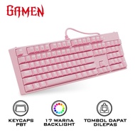 GAMEN Titan Pink Keyboard Gaming Mekanikal Pink Edition ORIGINAL
