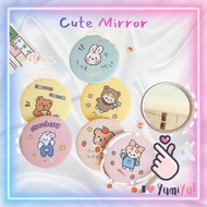 YumiYa Cute Mini RoundCermin Cute Character Small Glass Make Up