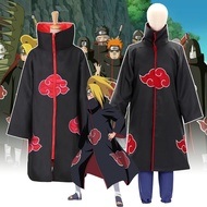 Naruto Costume Akatsuki Cloak For Kids/Adult Sasuke Uchiha Cape Halloween Cosplay Costume Set