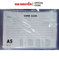 COMBO of 5 Card Case A3/ A4/ A5 Size - Transparent Plastic Sheet for Document Storage - Card Case A3