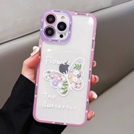 For Samsung Galaxy A13 A14 A34 A54 5G A52 A52S A32 A53 A73 A72 A33 A31 A52 A71 4G S22 Plus S21 S23 Ultra Phone Case Flower Cute Bear Clear Cases Lens Protection Soft TPU Shockproof Phone Cover