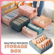 6/7/9/11 Slots Socks Underwear Storage Box Organizer Drawer Slots Closet Organizer