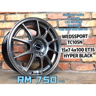 NEW RIM 15 WEDSSPORT TC105N myvi alza jazz city vios yaris almera swift wira blm flx vvt