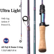 Mavllos FUJI Fishing Rod Ajing Fast Ultralight Spinning Casting Rod for Trout  Solid UL Tip Lure 0.6-8g Line 2-6lb