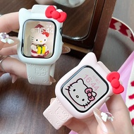 3D Imprint Silicone Strap + Case For Watch Series 9 Series 8 Series 7 Series6 5 4 3 2 1 , SE ,SE2, i