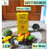 5 Liter Medical Safety Box (PRINTING)/Medical Trash Can/Medical Box