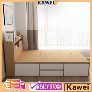 SG Tatami Bed Frame Northern Europe Bed Moisture-Proof Platform Bed Large Drawer Tatami Bed