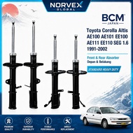 BCM JAPAN Heavy Duty Front Rear Shock Absorber for Toyota Corolla Altis AE100 AE101 EE100 AE111 EE11
