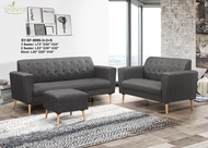 3 +2 Seater Fabric Sofa with Stool