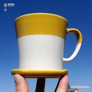 Ins Starbucks Cup Double 12 Starbucks Taishu Tea Yellow with Tray/Coffee Mug with Lid Tea Cup 10oz