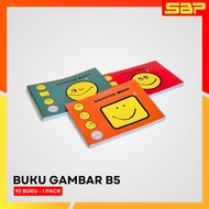 B5 AA Drawing Book Sketch Book - 1 Pack Contains 10 Books (8 Books) - 150gsm Paper - Cheerful Smiley