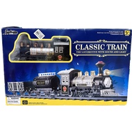 Kids Toy Electric Classic Locomotive Train With Sound And Light Rail Track Play Set