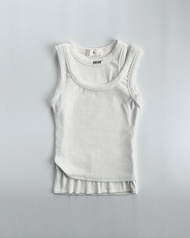 Rotsaniyom Double Layer Tank Top in White